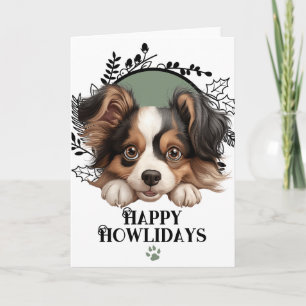 Cartes Pour Fêtes Annuelles Joyeux Howlidays Papillon Chien Noël