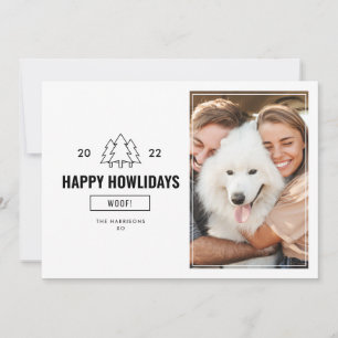 Cartes Pour Fêtes Annuelles Joyeux Howlidays Photo de Famille Chien 2022