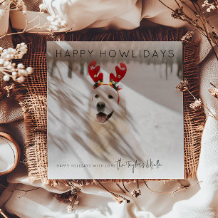 Cartes Pour Fêtes Annuelles Joyeux Howlidays   Photo de Noël
