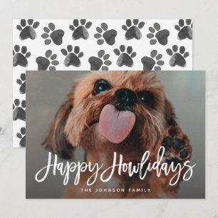 Cartes Pour Fêtes Annuelles Joyeux Howlidays Photo de Noël pour animaux de com