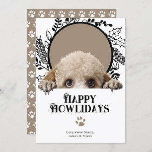 Cartes Pour Fêtes Annuelles Joyeux Howlidays Poodle Dog Christmas