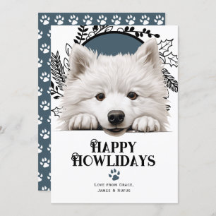 Cartes Pour Fêtes Annuelles Joyeux Howlidays Samoyed Dog Christmas