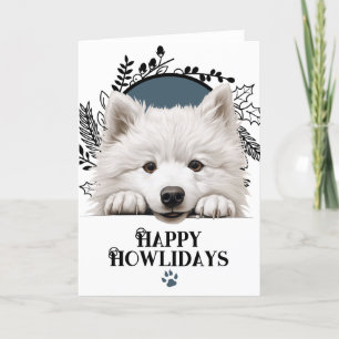 Cartes Pour Fêtes Annuelles Joyeux Howlidays Samoyed Dog Christmas