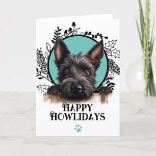 Cartes Pour Fêtes Annuelles Joyeux Howlidays Scottish Terrier Dog Christmas