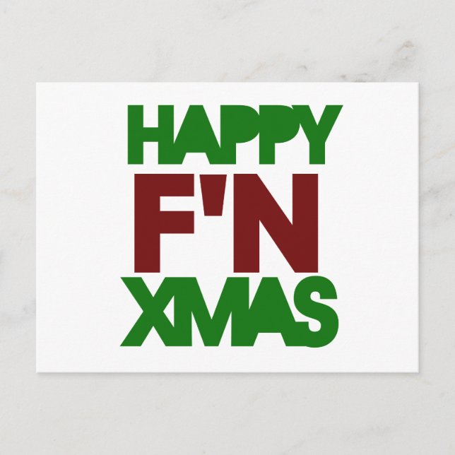 Cartes Pour Fêtes Annuelles Joyeux humour de Noël (Devant)