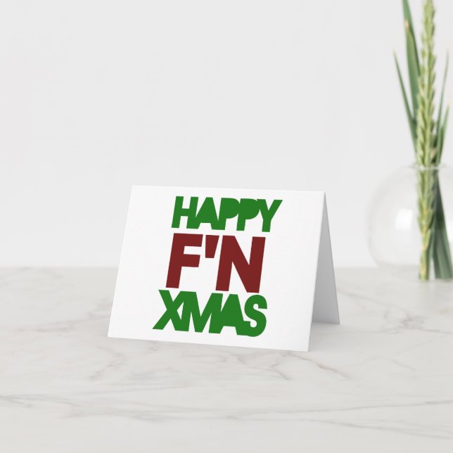 Cartes Pour Fêtes Annuelles Joyeux humour de Noël (Devant)