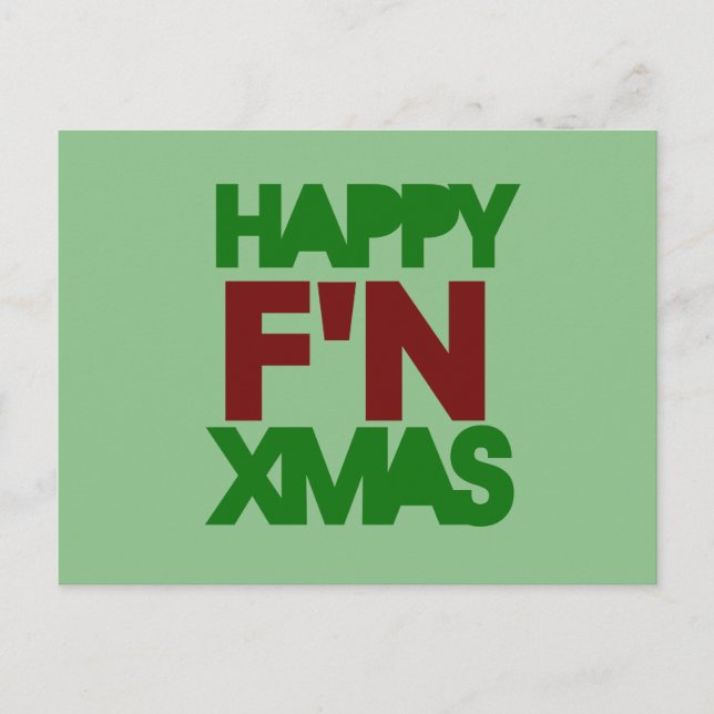 Cartes Pour Fêtes Annuelles Joyeux humour de Noël (Devant)