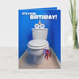 Cartes Pour Fêtes Annuelles Joyeux Humour de toilette d'anniversaire
