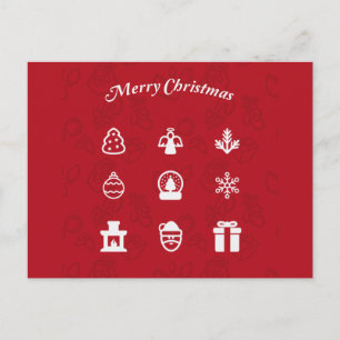 Cartes Pour Fêtes Annuelles Joyeux jeu d'icônes populaires de Noël