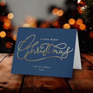 Cartes Pour Fêtes Annuelles Joyeux Jeu d'or Script minimaliste