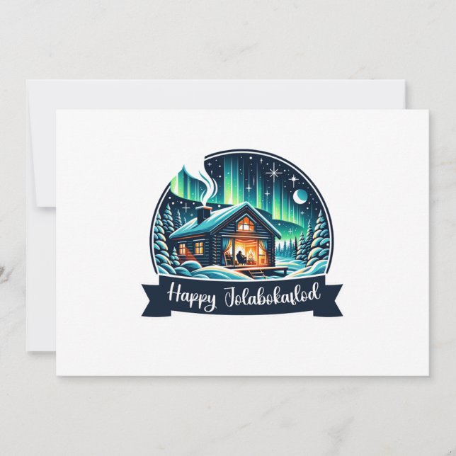 Cartes Pour Fêtes Annuelles Joyeux Jolabokaflod (Devant)