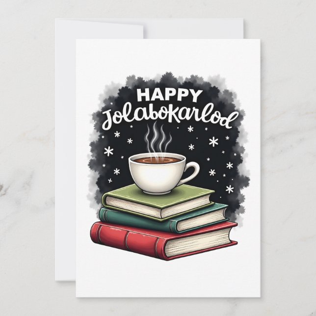 Cartes Pour Fêtes Annuelles Joyeux Jolabokaflod Famille Célébration Cadeau (Devant)
