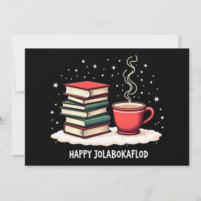 Cartes Pour Fêtes Annuelles Joyeux Jolabokaflod Famille Célébration Cadeau (Devant)