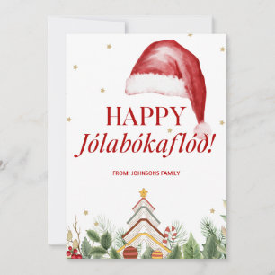 Cartes Pour Fêtes Annuelles Joyeux Jolabokaflod Livre islandais Noël mignon
