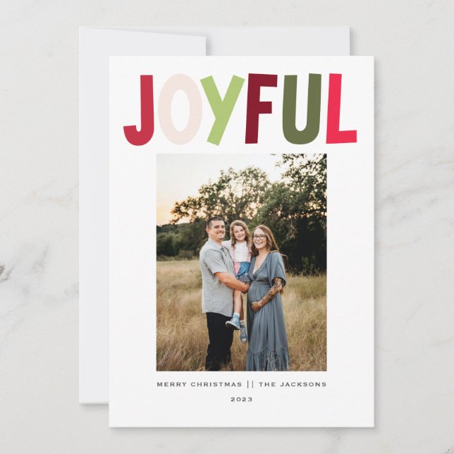 Cartes Pour Fêtes Annuelles Joyeux Joueur vibrant Design de Noël (Devant)