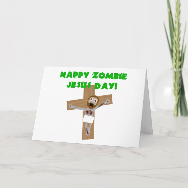 Cartes Pour Fêtes Annuelles Joyeux Jour de Jésus Zombie (Devant)