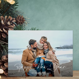 Cartes Pour Fêtes Annuelles Joyeux Jour de l'An moderne photo script