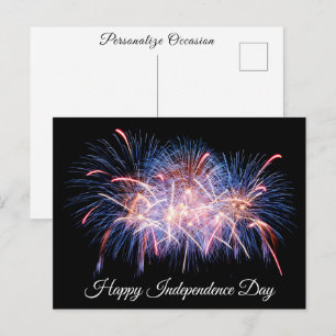 Cartes Pour Fêtes Annuelles Joyeux Jour de l'Indépendance Affichage de Feux d'