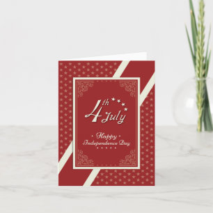 Cartes Pour Fêtes Annuelles Joyeux Jour de l'Indépendance Rouge
