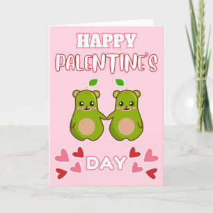 Cartes Pour Fêtes Annuelles JOYEUX JOUR DE PALENTINE mignonne Pear Bear Pair