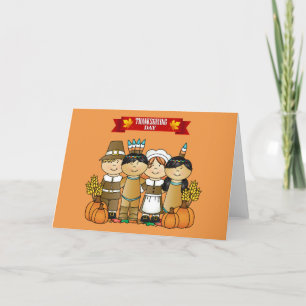Cartes Pour Fêtes Annuelles Joyeux jour de Thanksgiving aux gens