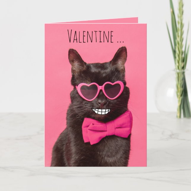Cartes Pour Fêtes Annuelles Joyeux Jour Des Valentines Pour N'Importe Qui Chat (Devant)
