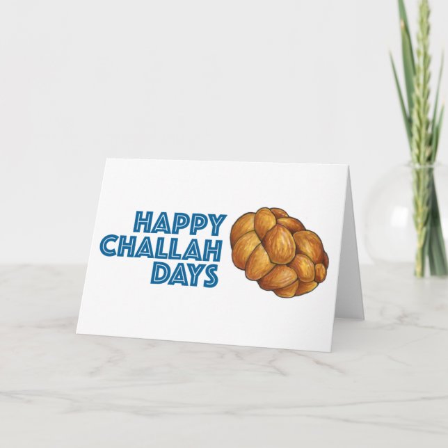 Cartes Pour Fêtes Annuelles Joyeux Jours de Challah Hanoukka Chanukah Pain Pai (Devant)