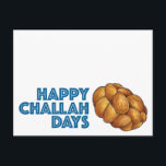 Cartes Pour Fêtes Annuelles Joyeux Jours de Challah Pain de Pain de Pain Chanu<br><div class="desc">Il présente une illustration originale d'une miche de pain d'allah tressé,  avec HAPPY CHALLAH DAYS dans une police amusante. Super pour Hanoukka !</div>