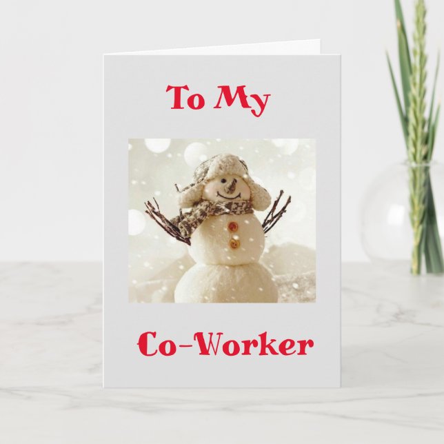 CARTES POUR FÊTES ANNUELLES JOYEUX JOURS DE VACANCES À **MON COTRAVAILLEUR** C (Devant)