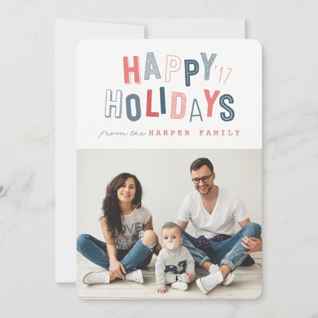 CARTES POUR FÊTES ANNUELLES JOYEUX JOURS FÉRIÉS (Devant)