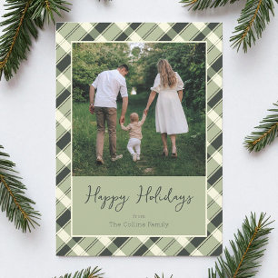 Cartes Pour Fêtes Annuelles Joyeux Jours Fériés, Joyeux Script Paid Vert Moder