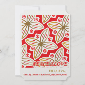 Cartes Pour Fêtes Annuelles JOYEUX JOURS FÉRIÉS | Paix et amour | Poinsettia |