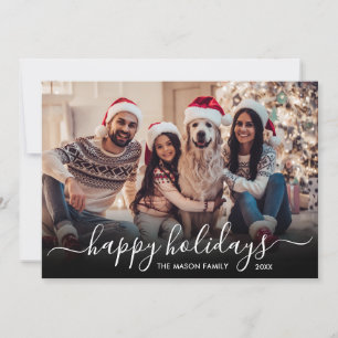 Cartes Pour Fêtes Annuelles Joyeux Jours fériés Script 2 Photo Noël