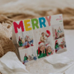 Cartes Pour Fêtes Annuelles Joyeux joyeux coloré et brillant plié Cinq photos<br><div class="desc">Profitez de la joie et de la magie de la saison des Fêtes avec cette carte de vacances unique et festive, colorée et lumineuse Joyeux plié cinq photo. Son design simple mais amusant présente une palette de couleurs arc-en-ciel rouge, vert, jaune, bleu, orange et rose, créant une atmosphère dynamique et...</div>