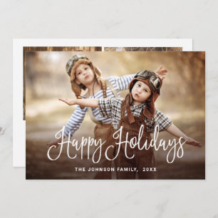Cartes Pour Fêtes Annuelles Joyeux Joyeux Jours 3 PHOTO Noël Salutation