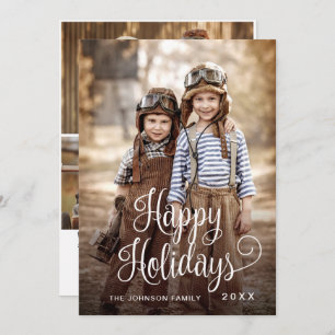 Cartes Pour Fêtes Annuelles Joyeux Joyeux Jours 4 PHOTO Noël Salutation