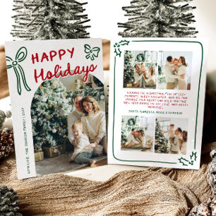 Cartes Pour Fêtes Annuelles Joyeux Joyeux Jours Fêtes Arc Photo Noël