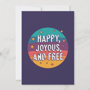 Cartes Pour Fêtes Annuelles Joyeux, Joyeux, Libre, Motivationnel, Inspirationn