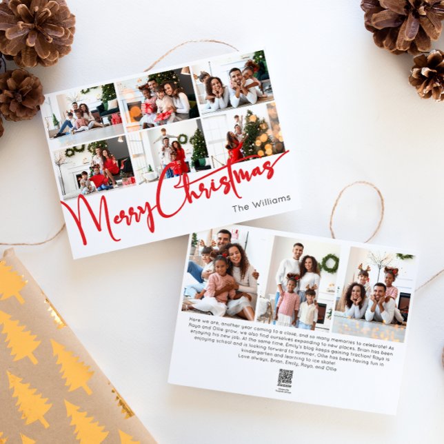 Cartes Pour Fêtes Annuelles Joyeux Joyeux Noël Année En Revue 9 Photo (Créateur téléchargé)