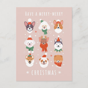 Cartes Pour Fêtes Annuelles Joyeux-Joyeux Noël Chiens