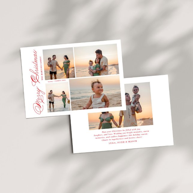 Cartes Pour Fêtes Annuelles Joyeux Joyeux Noël - Photo de famille (Créateur téléchargé)