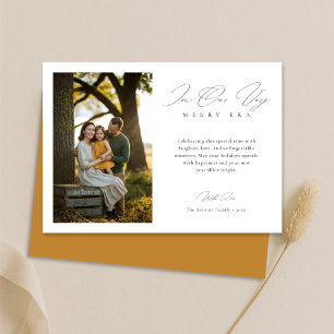 Cartes Pour Fêtes Annuelles Joyeux Joyeux temps moderne Photo de famille Noël