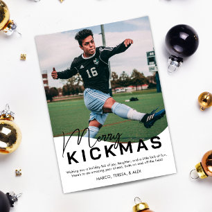 Cartes Pour Fêtes Annuelles Joyeux Kickmas Soccer Photo Noël