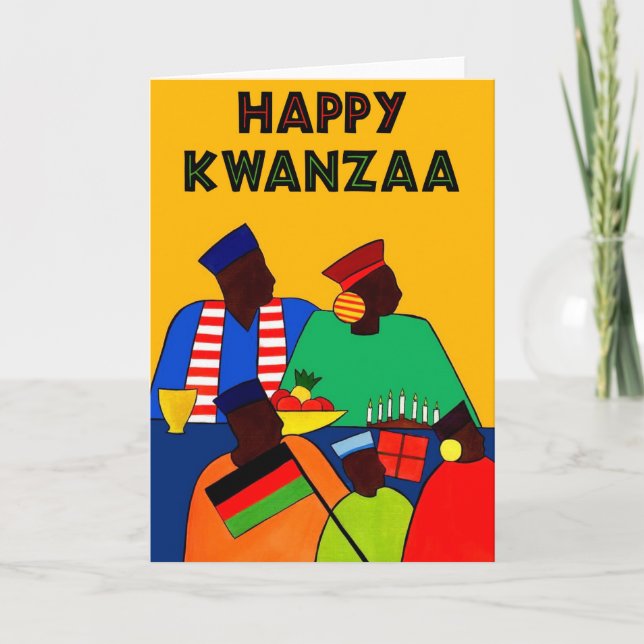 Cartes Pour Fêtes Annuelles Joyeux Kwanzaa (Devant)