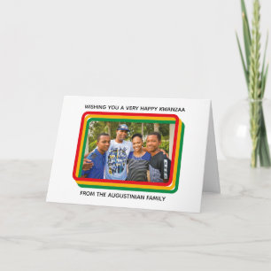 Cartes Pour Fêtes Annuelles Joyeux Kwanzaa Photo de famille Fête