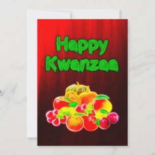 Cartes Pour Fêtes Annuelles Joyeux Kwanzaa premiers fruits