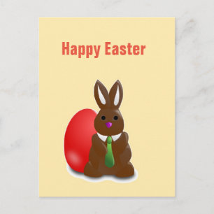 Cartes Pour Fêtes Annuelles Joyeux lapin au chocolat de Pâques