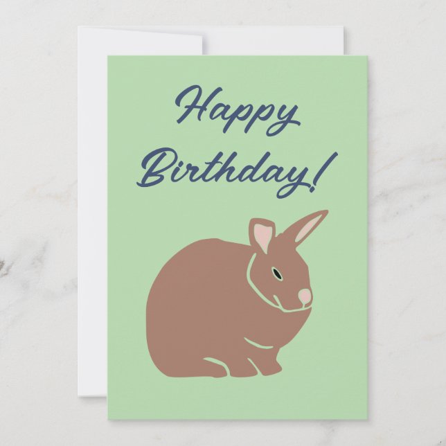 Cartes Pour Fêtes Annuelles Joyeux lapin d'anniversaire (Devant)