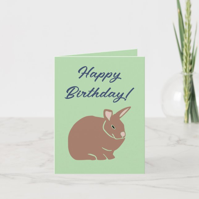 Cartes Pour Fêtes Annuelles Joyeux lapin d'anniversaire (Devant)