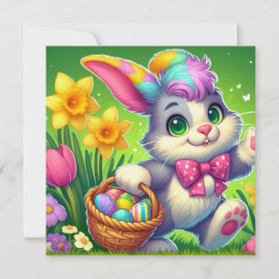 Cartes Pour Fêtes Annuelles Joyeux Lapin de Pâques